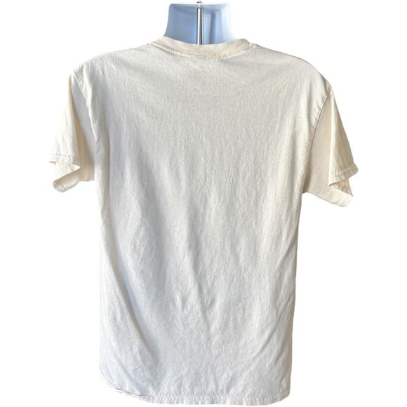 Disney Mickey & Friends Group Graphic Tee Cream Crewneck T-Shirt M Retro - Picture 2 of 5